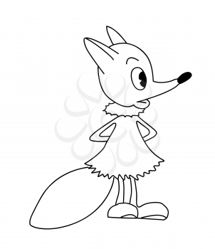 Royalty Free Clipart Image of a Fox