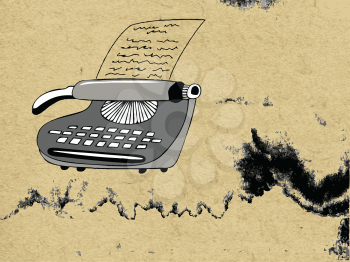 Royalty Free Clipart Image of a Typewriter 