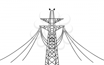 Royalty Free Clipart Image of an Electric Pole