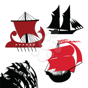 Royalty Free Clipart Image of Boats