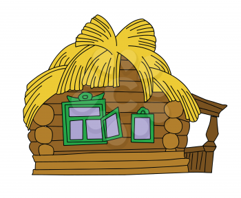 Royalty Free Clipart Image of a Rural House