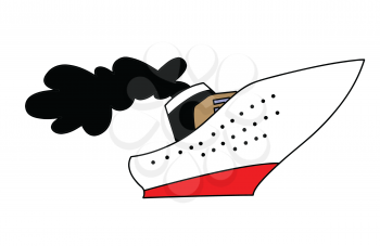 Royalty Free Clipart Image of a Steamship