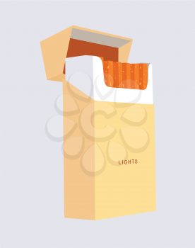 Royalty Free Clipart Image of a Pack of Cigarettes