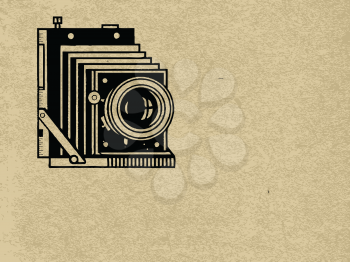 Royalty Free Clipart Image of a Vintage Camera