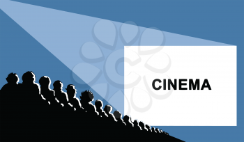 Royalty Free Clipart Image of a Cinema