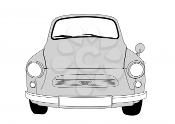 Royalty Free Clipart Image of a Retro Car