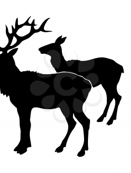 Royalty Free Clipart Image of Deer