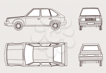 Royalty Free Clipart Image of Cars