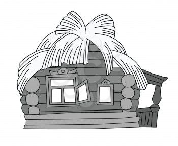 Royalty Free Clipart Image of a Rural House