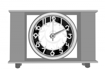 Royalty Free Clipart Image of a Retro Alarm Clock