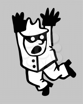 Royalty Free Clipart Image of a Bandit