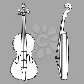 Royalty Free Clipart Image of Violins