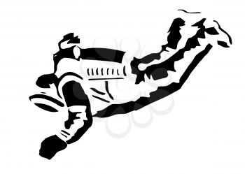 Royalty Free Clipart Image of an Astronaut 