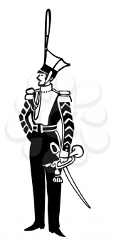 Royalty Free Clipart Image of a Grenadier