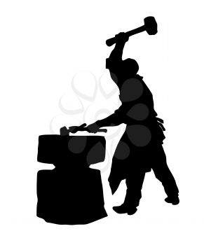 Royalty Free Clipart Image of a Blacksmith