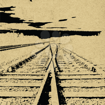 Royalty Free Clipart Image of a Railway Track