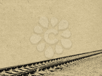 Royalty Free Clipart Image of a Railway Track