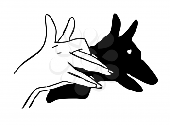 Royalty Free Clipart Image of a Hand Silhouette