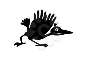 Royalty Free Clipart Image of a Cartoon Bird