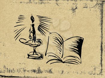 Royalty Free Clipart Image of a Candlestick
