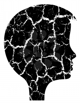 Royalty Free Clipart Image of a Person's Head