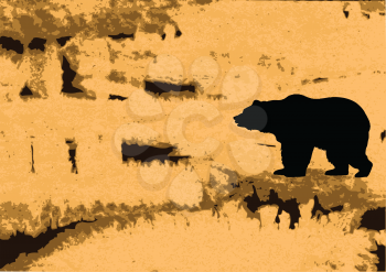 Royalty Free Clipart Image of a Bear Background