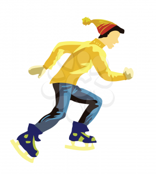 Royalty Free Clipart Image of a Skater