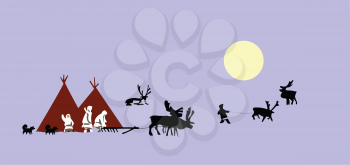 Royalty Free Clipart Image of a Camp Ground