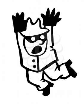 Royalty Free Clipart Image of a Bandit