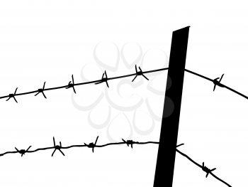 Royalty Free Clipart Image of Barbwire