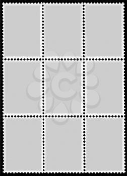 Royalty Free Clipart Image of Postage Stamps