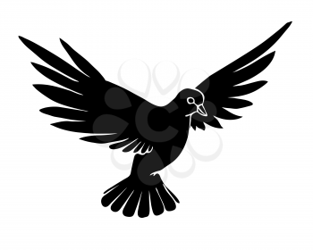Royalty Free Clipart Image of a Dove