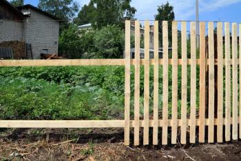 new wooden fence