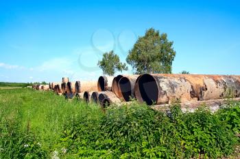 old gas pipes
