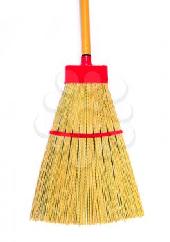 broom on white background