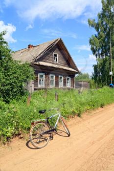 old bicycle on rural road