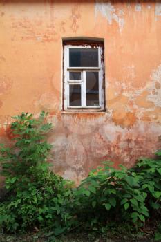 window in old-time house
