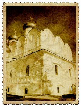 christian orthodox church on old photography