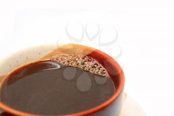 coffee in cup on white background
