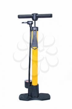 yellow pump on white background