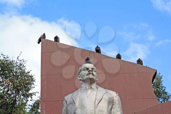 town dove on monument Lenin