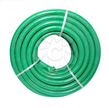 green hose on white background
