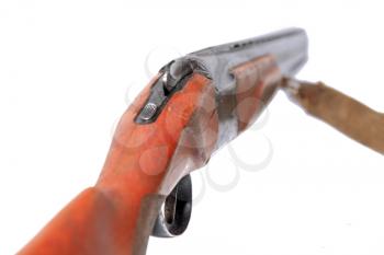 hunt handgun on white background