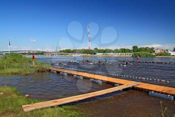 VELIKY NOVGOROD, RUSSIA - JUNE 10: The second stage of the Cup of Russia in canoe polo on June 10, 2012 in Velikij Novgorod, Russia 