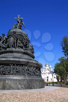 monument of the millennium to Russia in Great Novgorod 