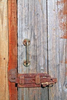 aging wooden door