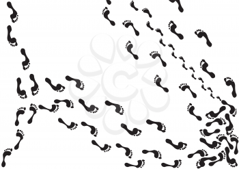 Royalty Free Clipart Image of a Footprints