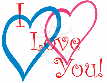 Royalty Free Clipart Image of an I Love You