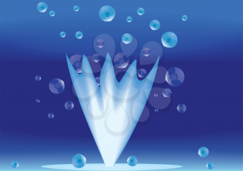 Royalty Free Clipart Image of Bubbles Under Water