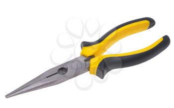 Flat-nose pliers, the tool on a white background.                   